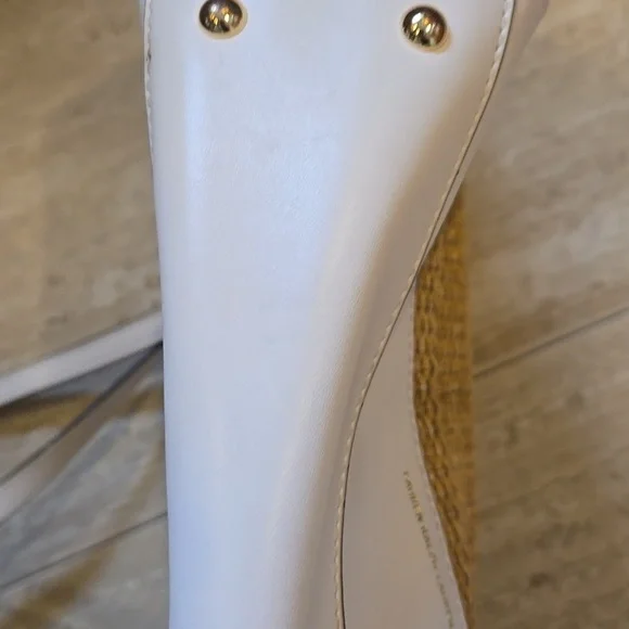 Lauren Ralph Lauren Vintage White/Tan Straw-like Shoulder Bag - Picture 7 of 16